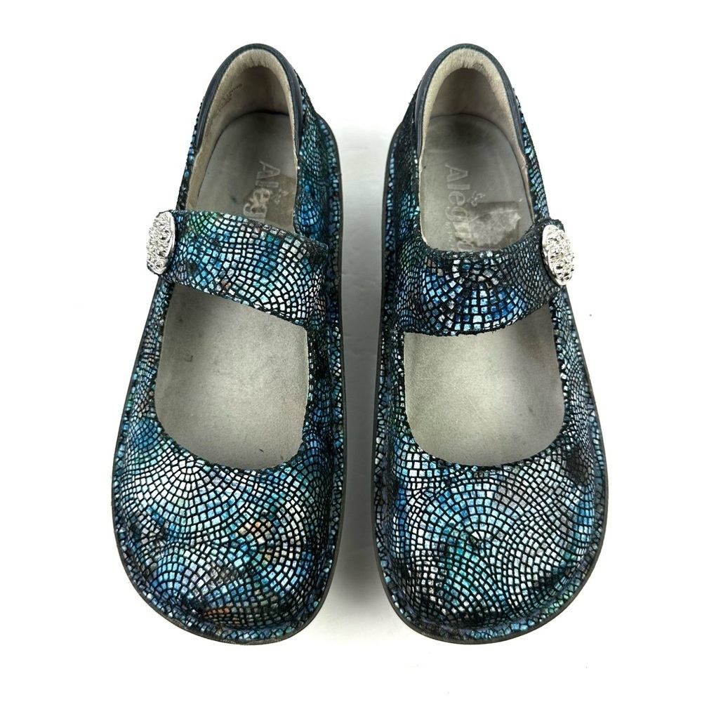 Alegria Paloma‎ Fandamonium Mary Jane Shoes 37 Blue Leather Comfort Womens